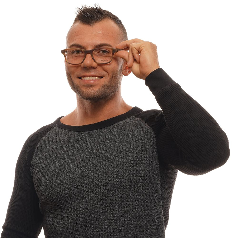 Ermenegildo Zegna Brown Acetate Optical Frames