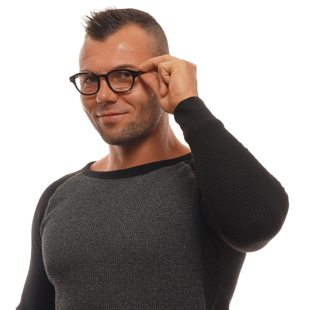Ermenegildo Zegna Brown Horn Optical Frames