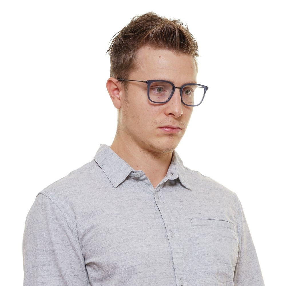 Police Blue Metal Optical Frames for Elevated Sophistication