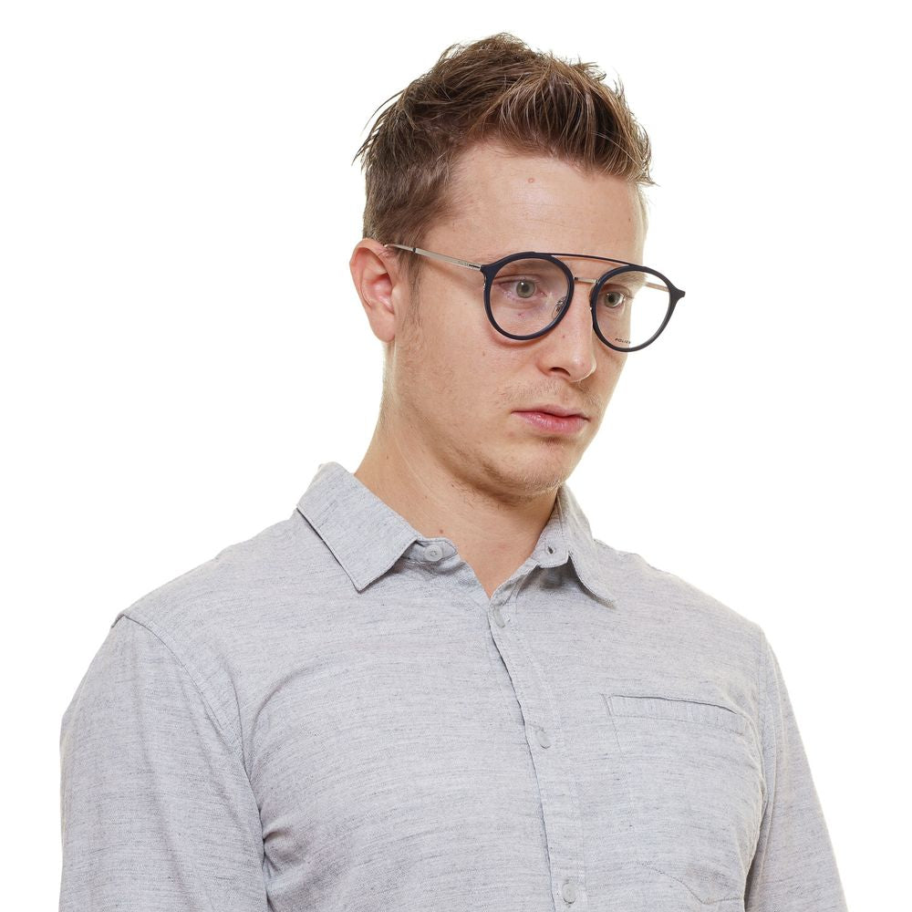Police Gray Metal Optical Frames - Luxury Eyewear Excellence