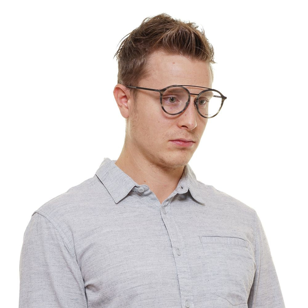 Police Gray Metal Optical Frames for Elevated Eyewear Style