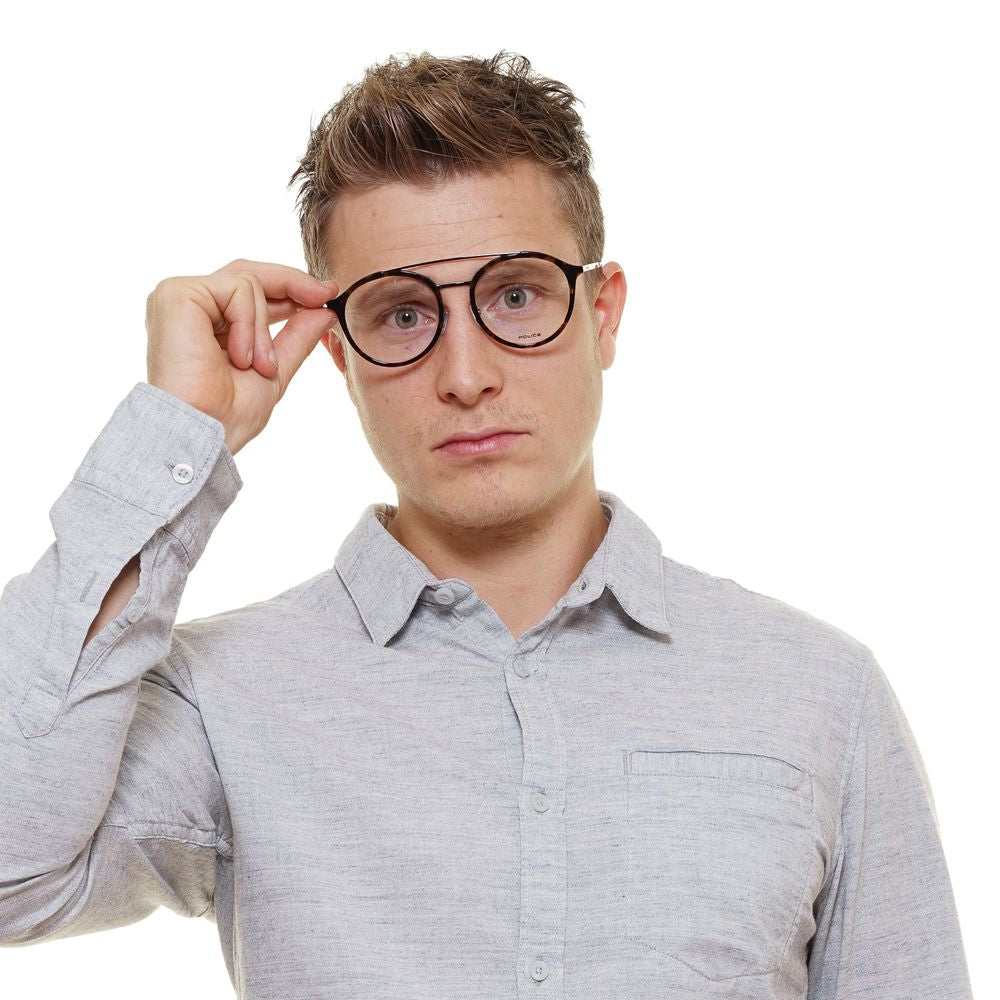 Police Brown Metal Optical Frames for Elevated Style