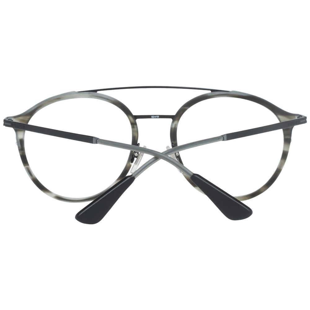 Police Gray Metal Optical Frames - Timeless Elegance Redefined