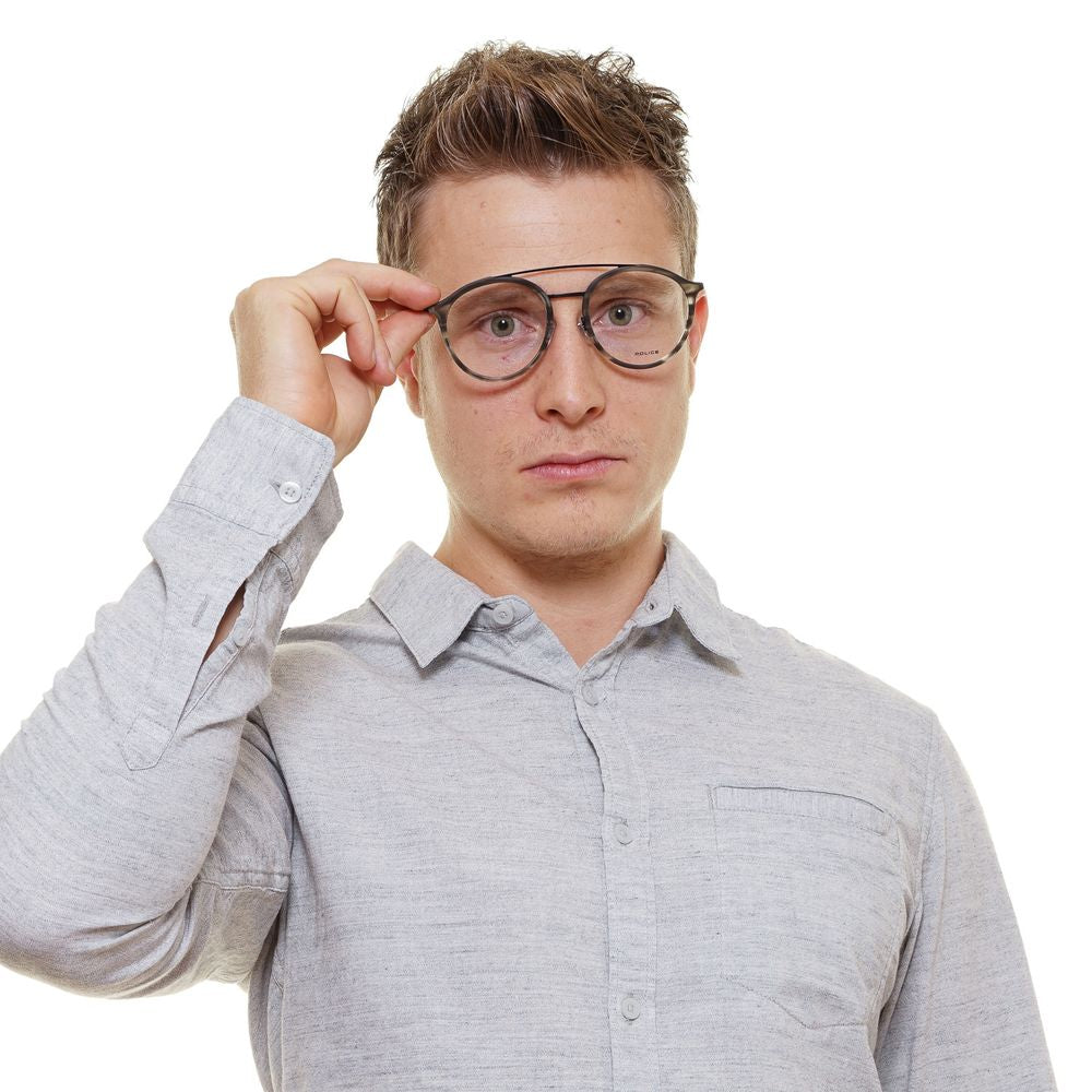 Police Gray Metal Optical Frames - Timeless Elegance Redefined