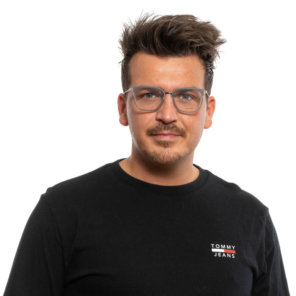 Police Gray Metal Optical Frames for Timeless Sophistication