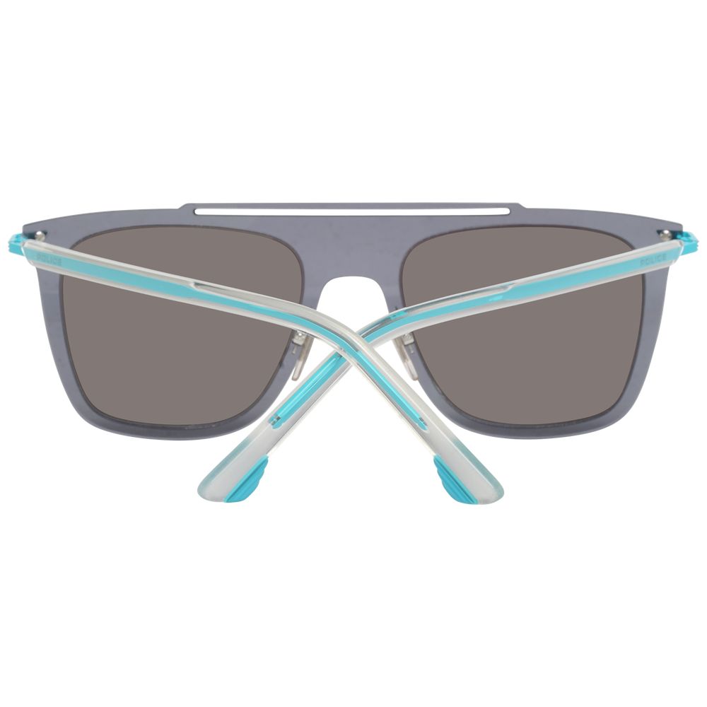 Police Blue Metal Sunglasses - Luxury Eyewear Statement Piece