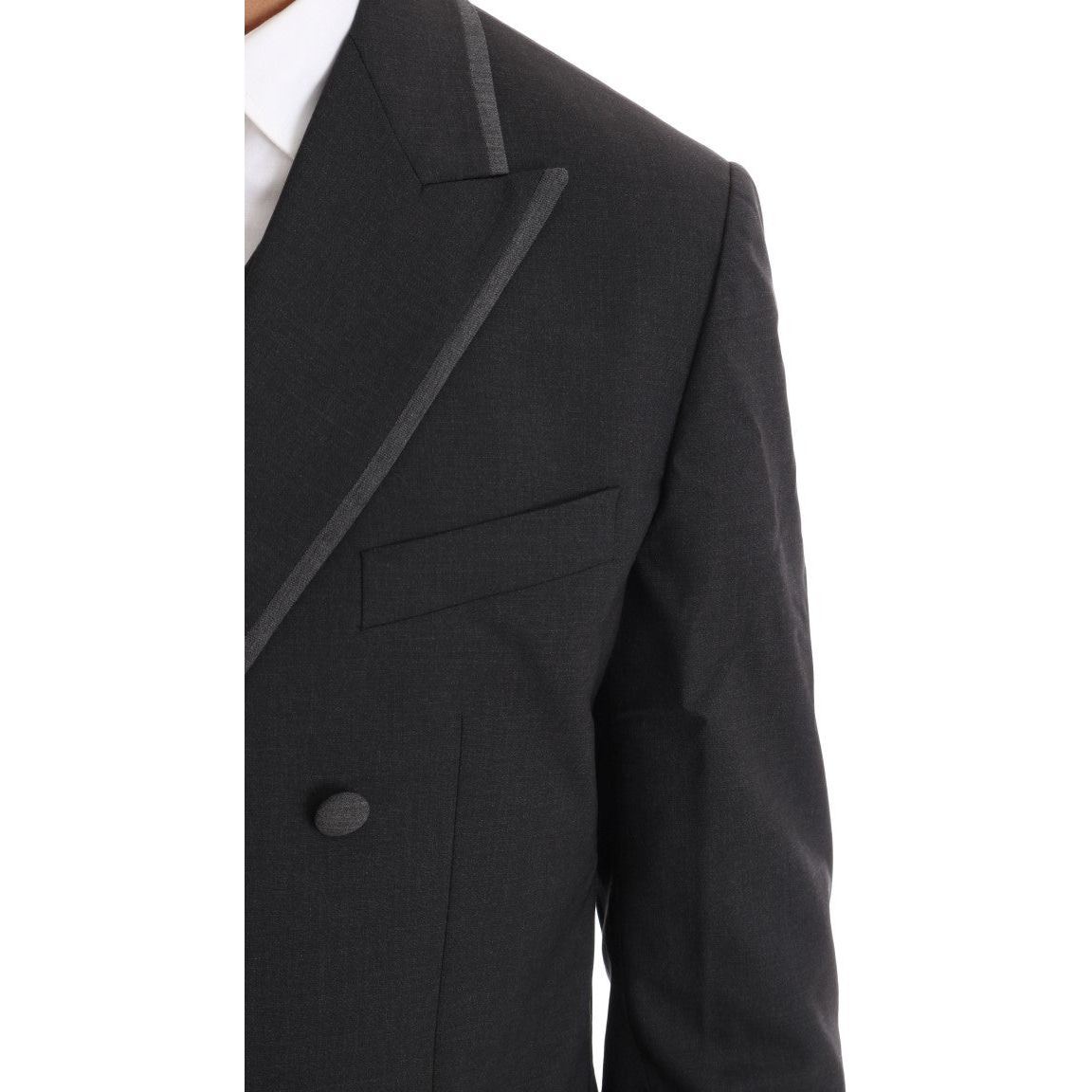 Dolce & Gabbana Gray Wool Double Breasted Suit