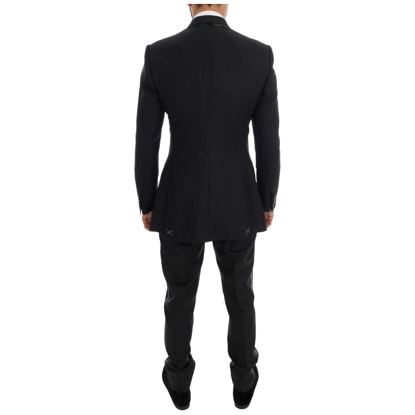 Dolce & Gabbana Gray Wool Double Breasted Suit