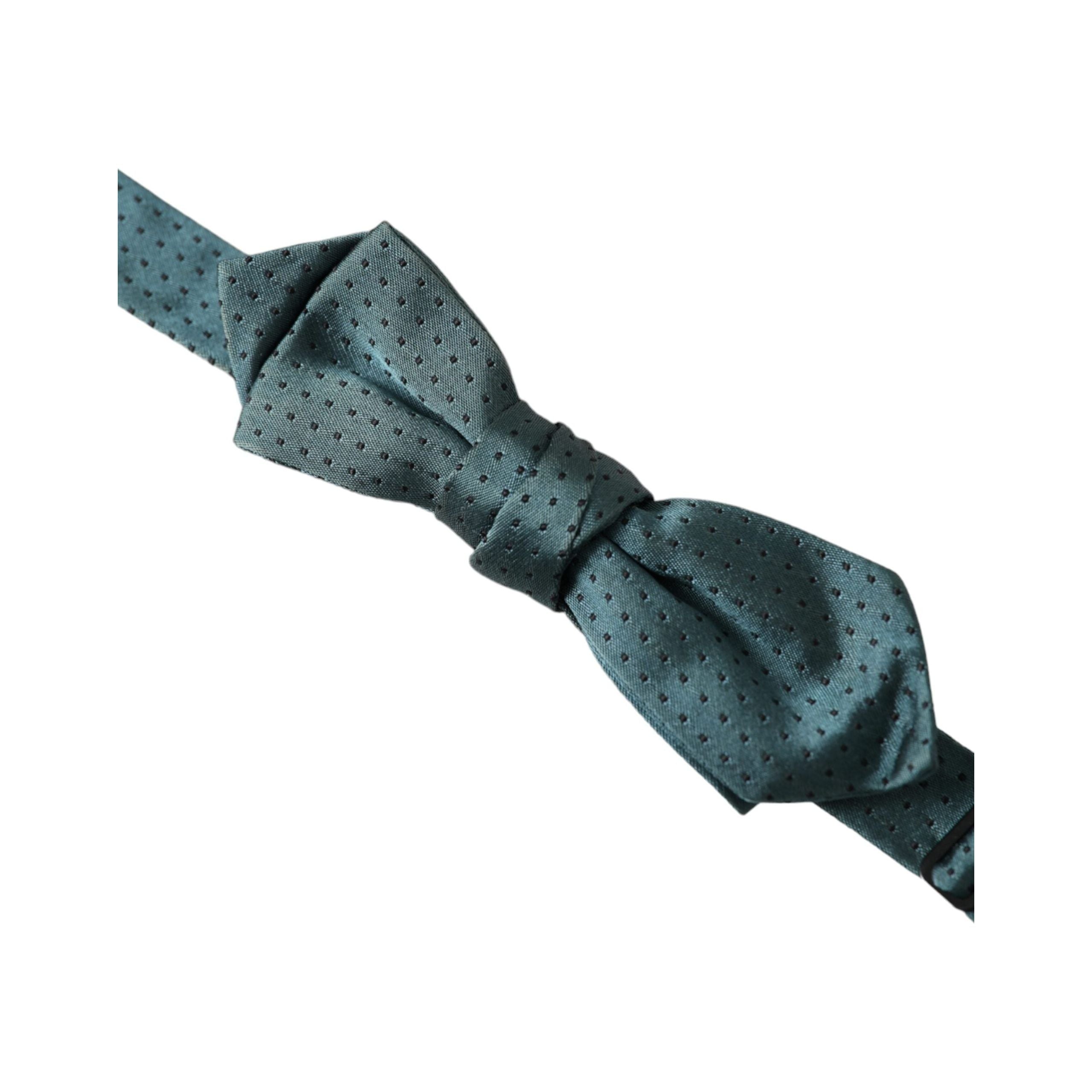 Dolce & Gabbana Green Silk Fantasy Adjustable Neck Bow Tie