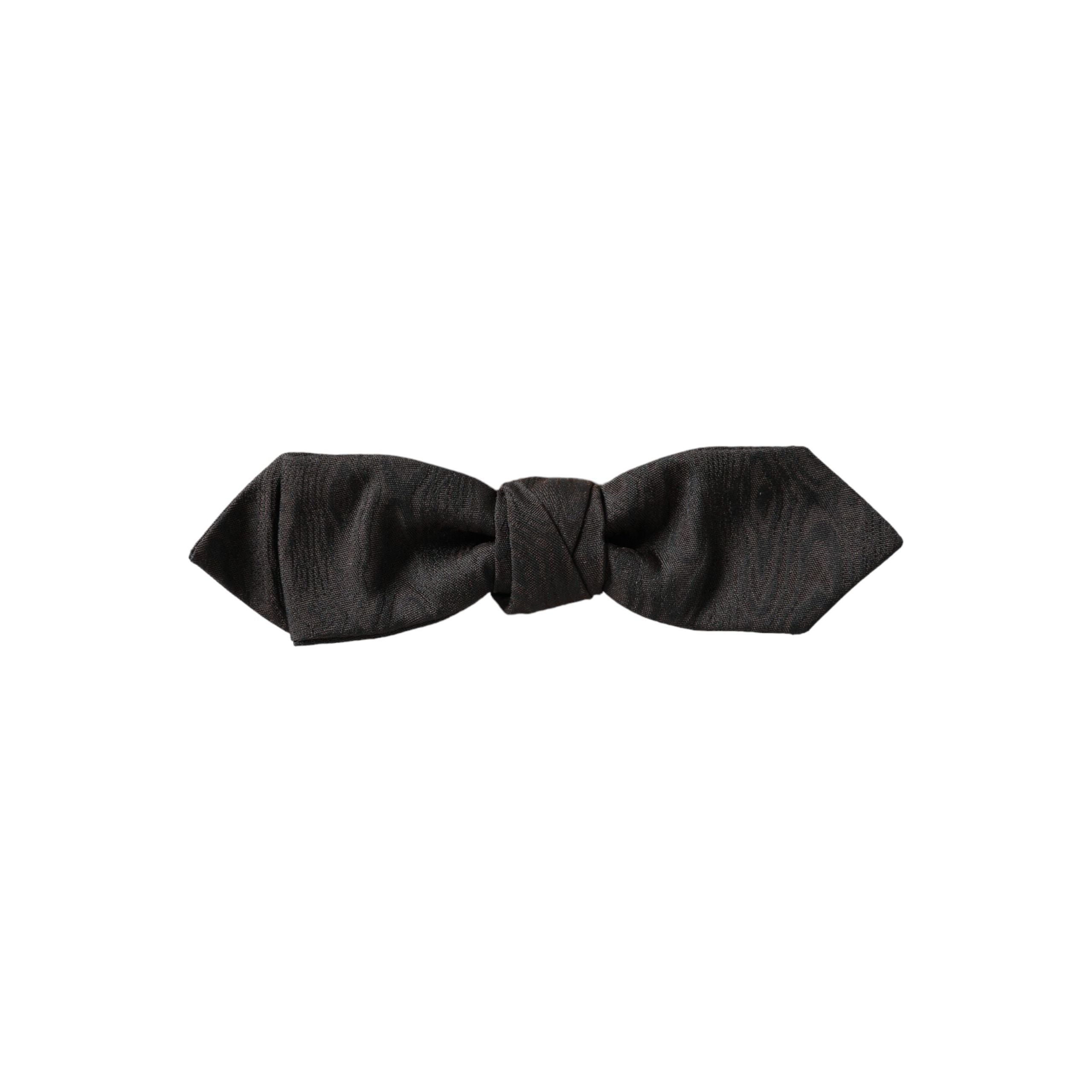 Dolce & Gabbana Black Silk Adjustable Neck Bow Tie