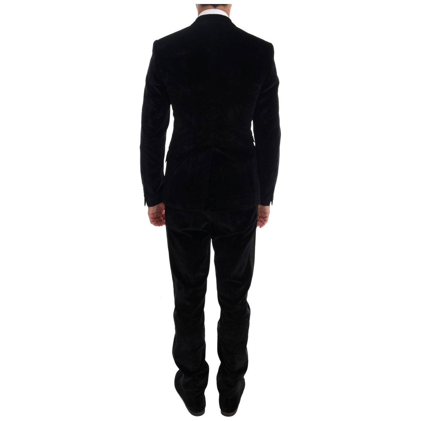 Dolce & Gabbana Black Wool Three-Piece Suit