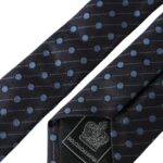 Dolce & Gabbana Black Blue Polka Dot Silk Adjustable Tie