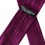 Dolce & Gabbana Purple Solid Satin Silk Adjustable Tie