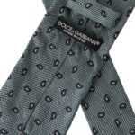 Dolce & Gabbana Green 100% Silk Patterned Adjustable Tie