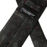 Dolce & Gabbana Dark Gray 100% Silk Fantasy Tie
