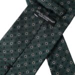 Dolce & Gabbana Green Silk Branded Logo Adjustable Tie