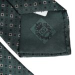 Dolce & Gabbana Green Silk Branded Logo Adjustable Tie