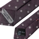 Dolce & Gabbana Purple 100% Silk Polka Dot Adjustable Tie