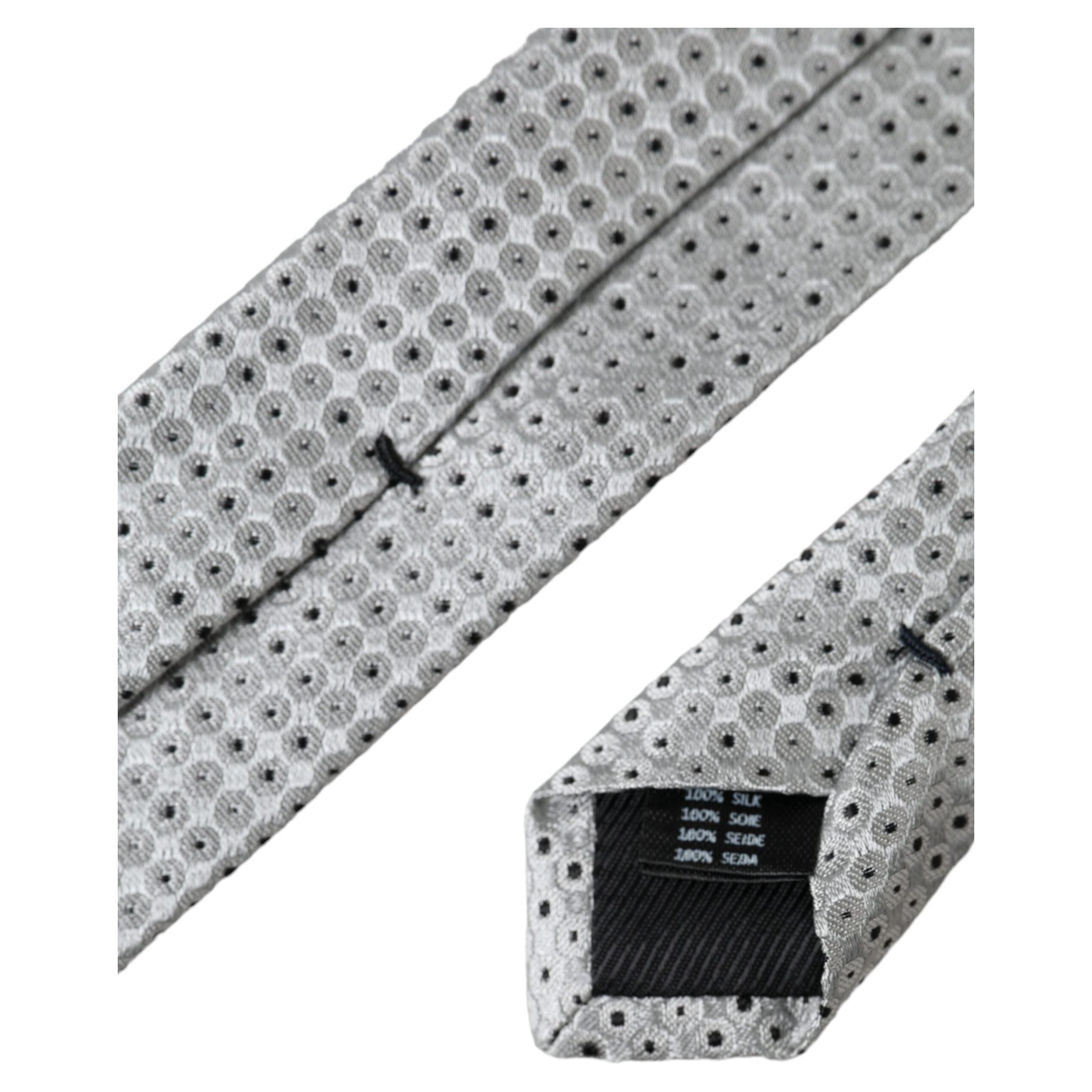 Dolce & Gabbana Light Gray Silk Adjustable Tie