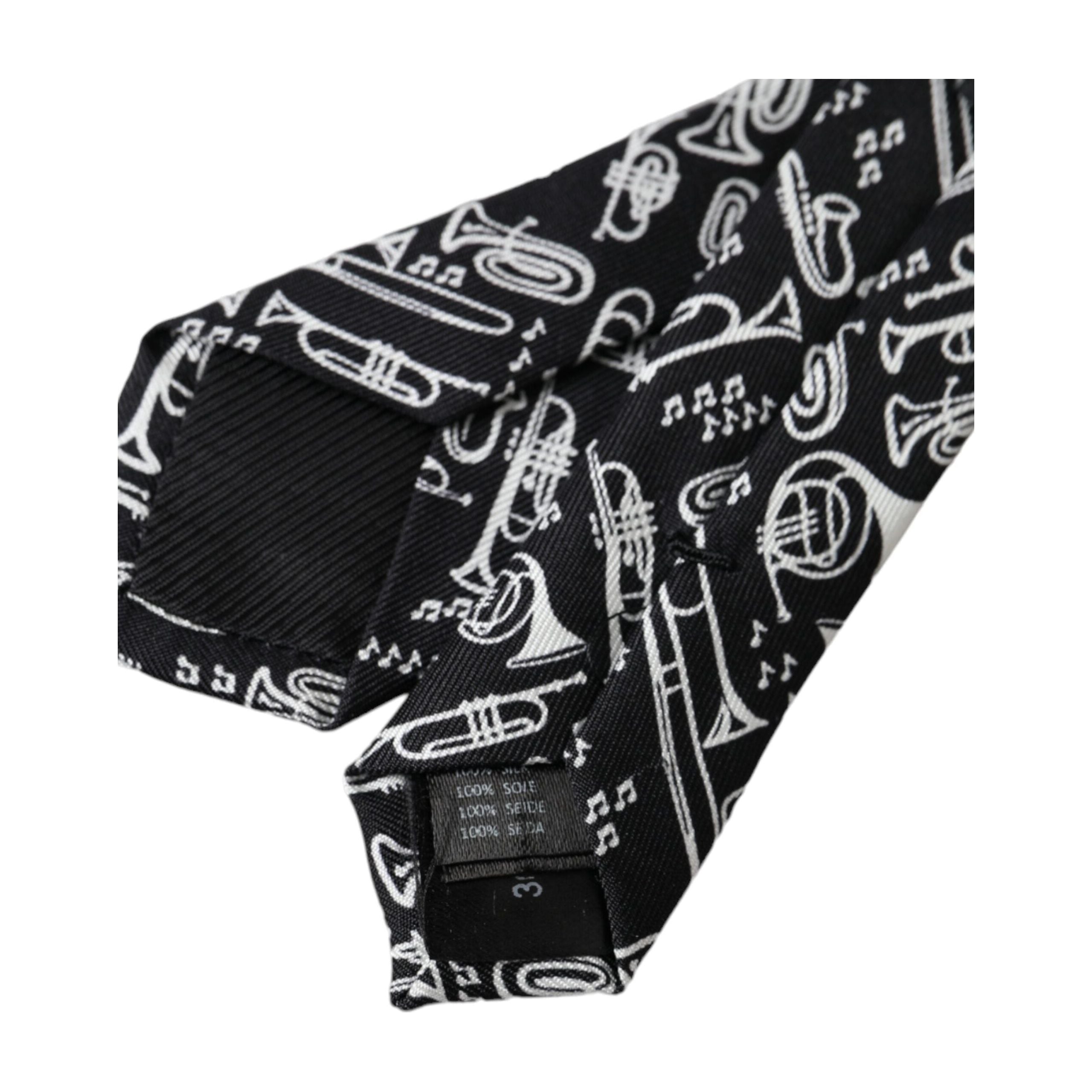 Dolce & Gabbana Black Silk Adjustable Tie