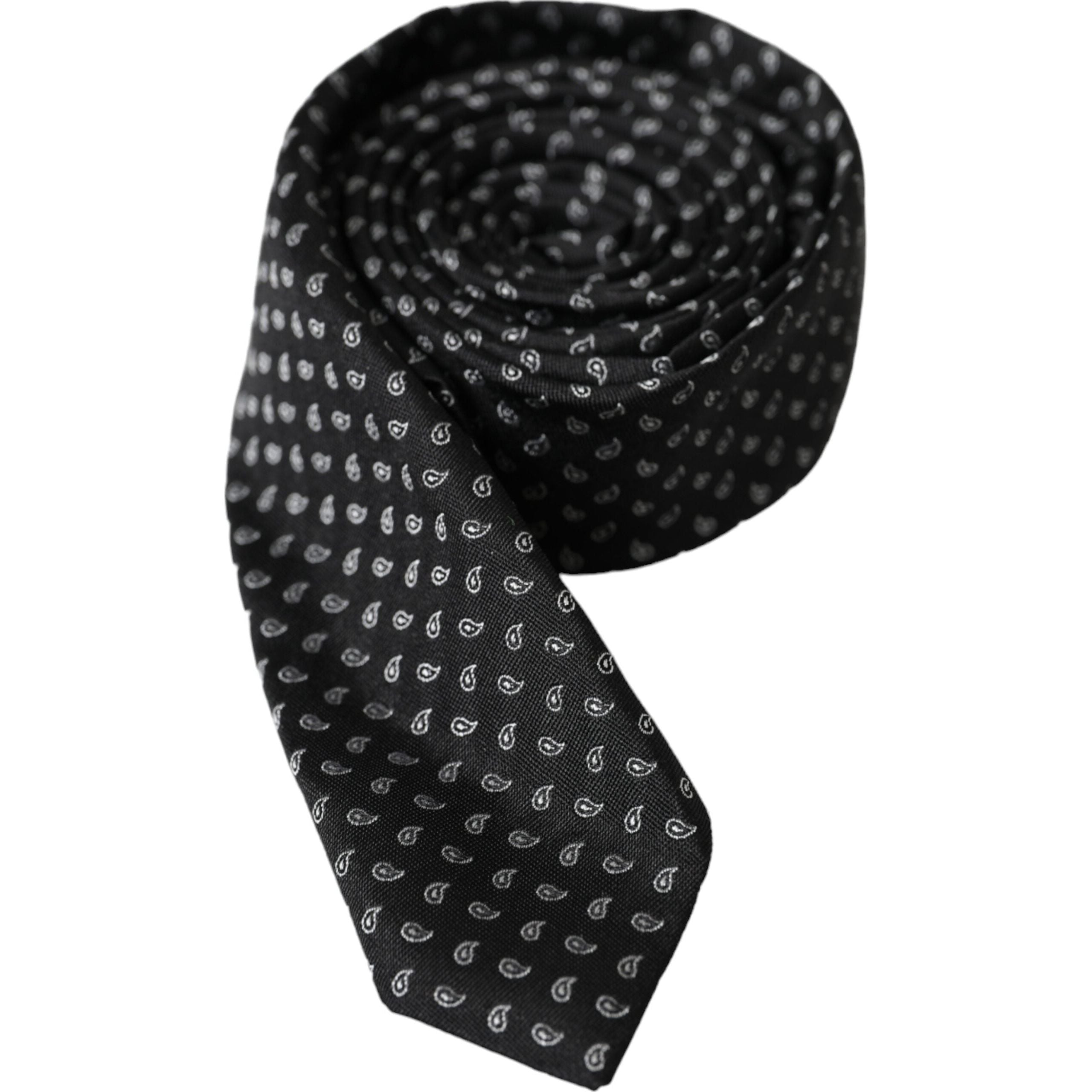 Dolce & Gabbana Black Jacquard Silk Tie