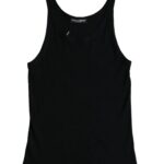 Dolce & Gabbana Black Cotton Tank Sleeveless Underwear T-shirt