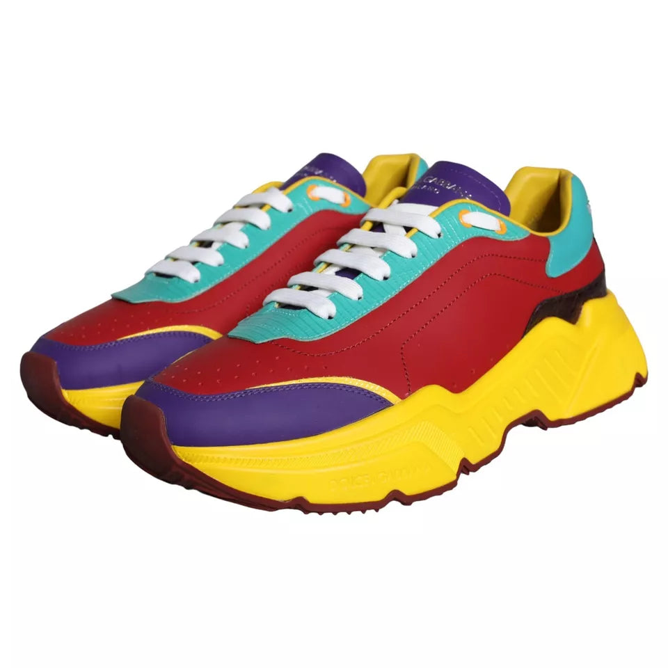 Dolce & Gabbana Multicolor Leather Daymaster Sneakers Shoes