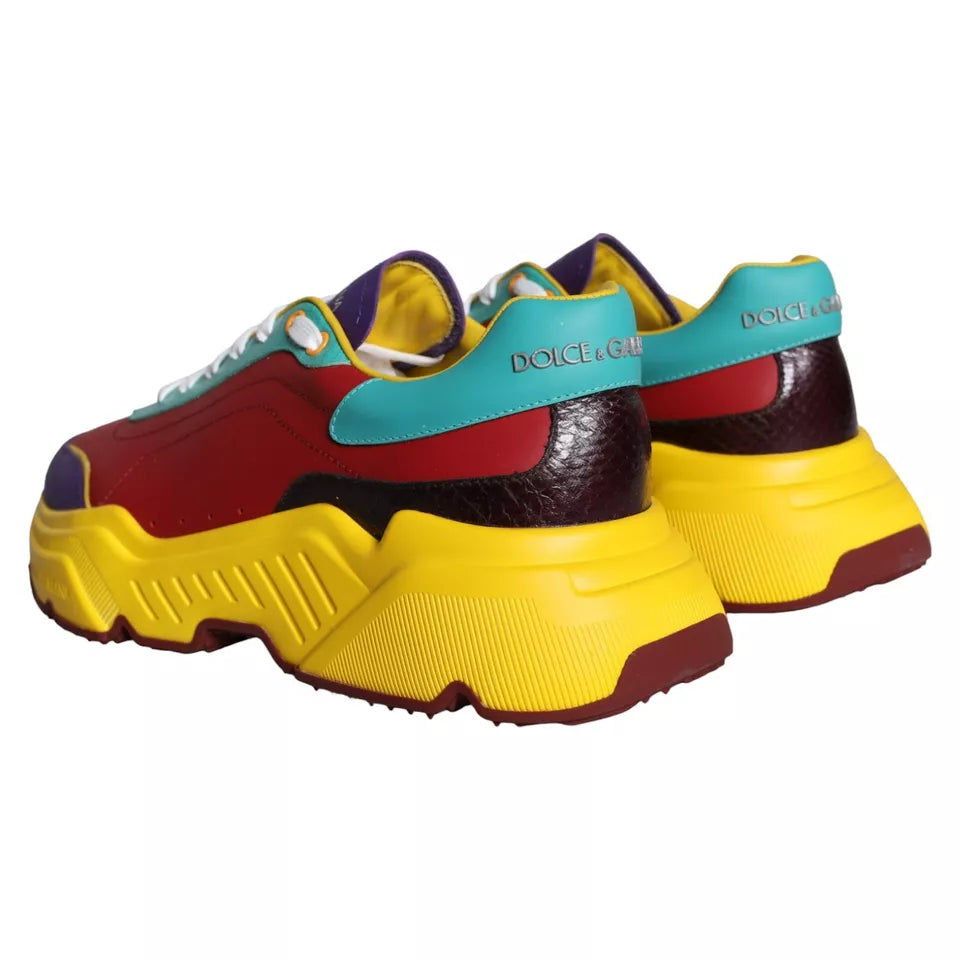 Dolce & Gabbana Multicolor Leather Daymaster Sneakers Shoes