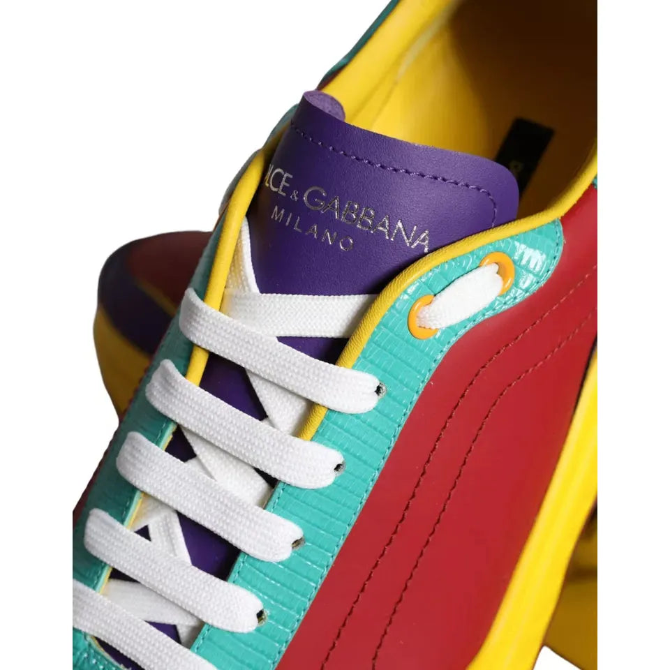 Dolce & Gabbana Multicolor Leather Daymaster Sneakers Shoes