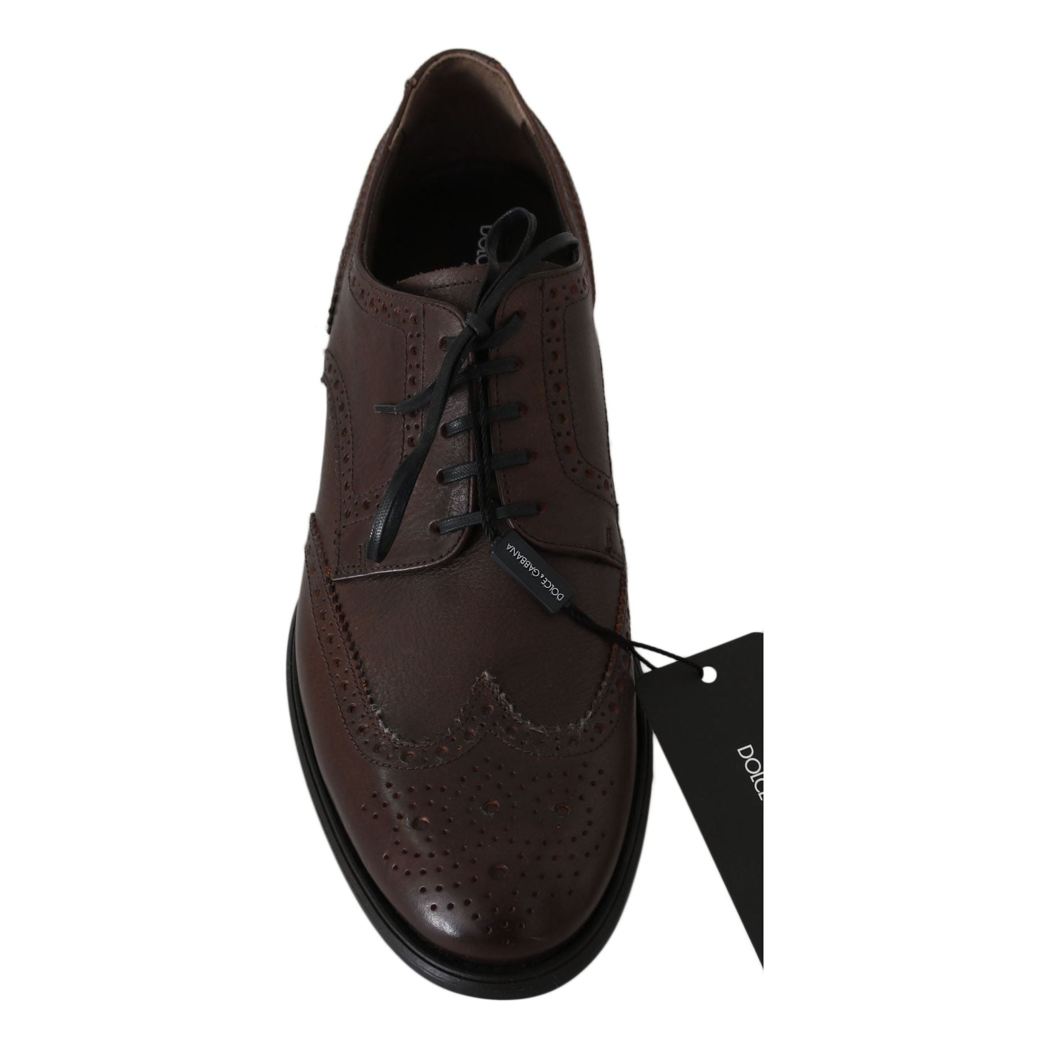 Dolce & Gabbana Brown Leather Derby Brogues Luxe