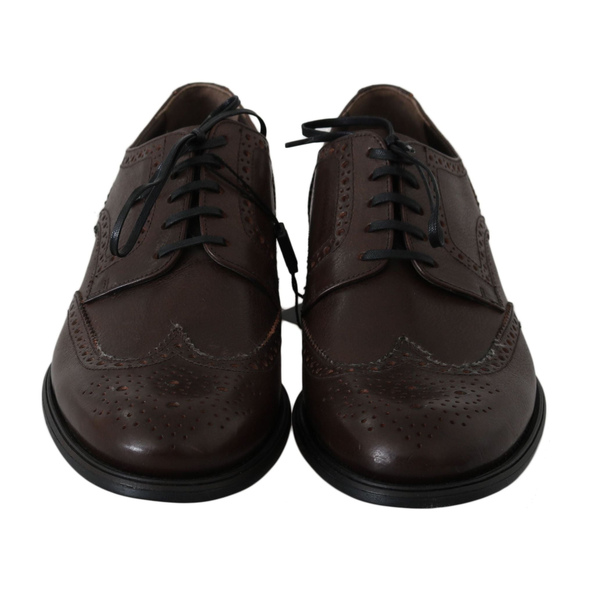 Dolce & Gabbana Brown Leather Derby Brogues Luxe