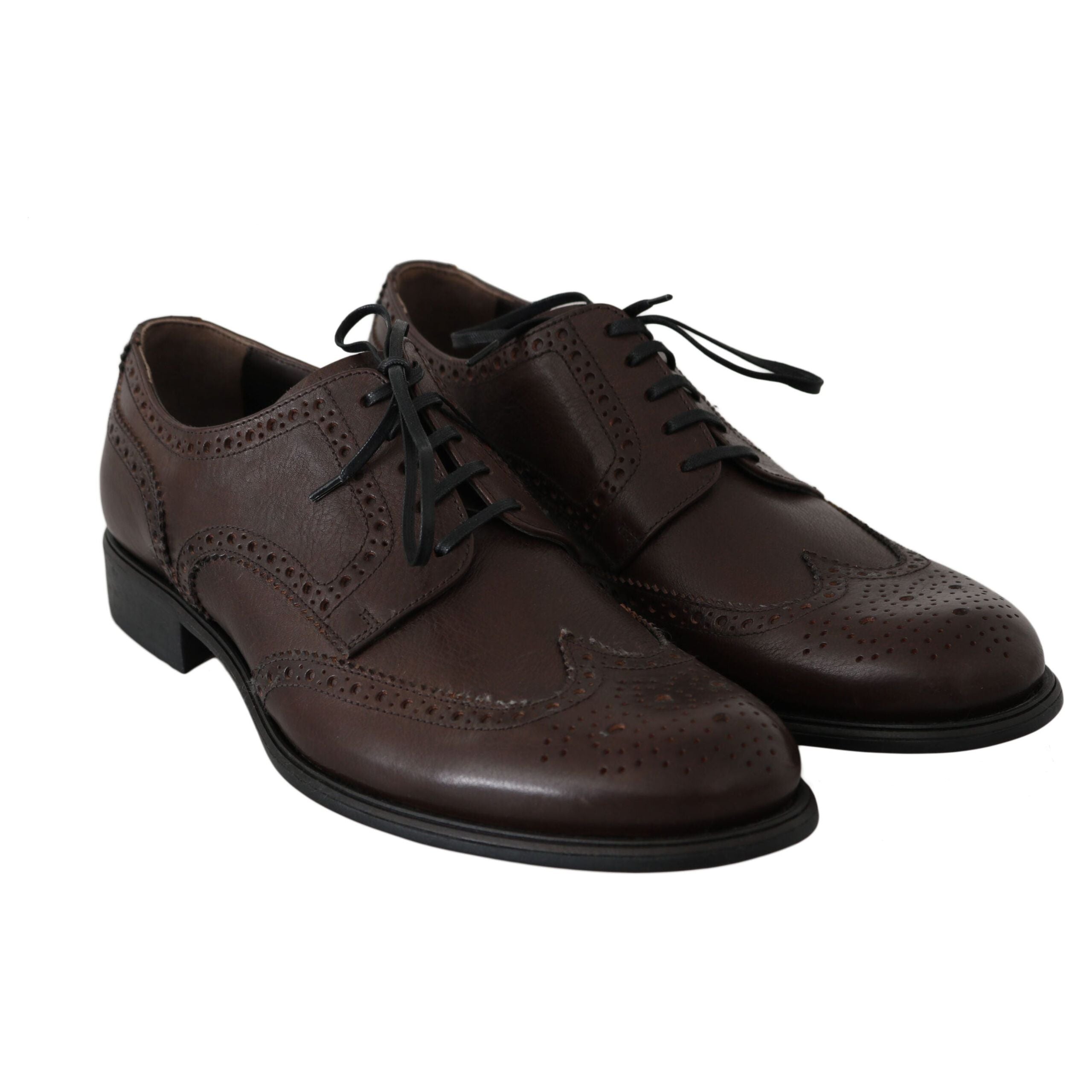 Dolce & Gabbana Brown Leather Derby Brogues Luxe