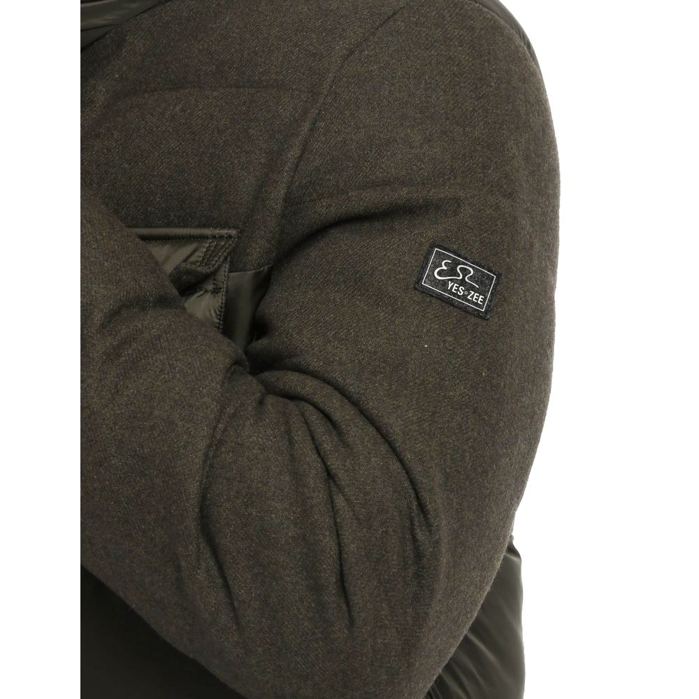 Yes Zee Green Wool Jacket - Exquisite Contemporary Outerwear