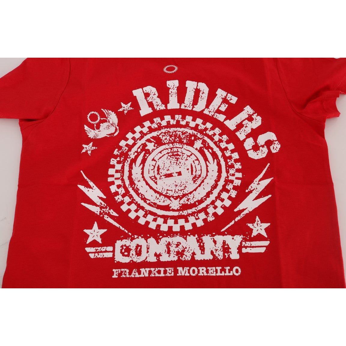 Frankie Morello Chic Red Cotton Crewneck Tee
