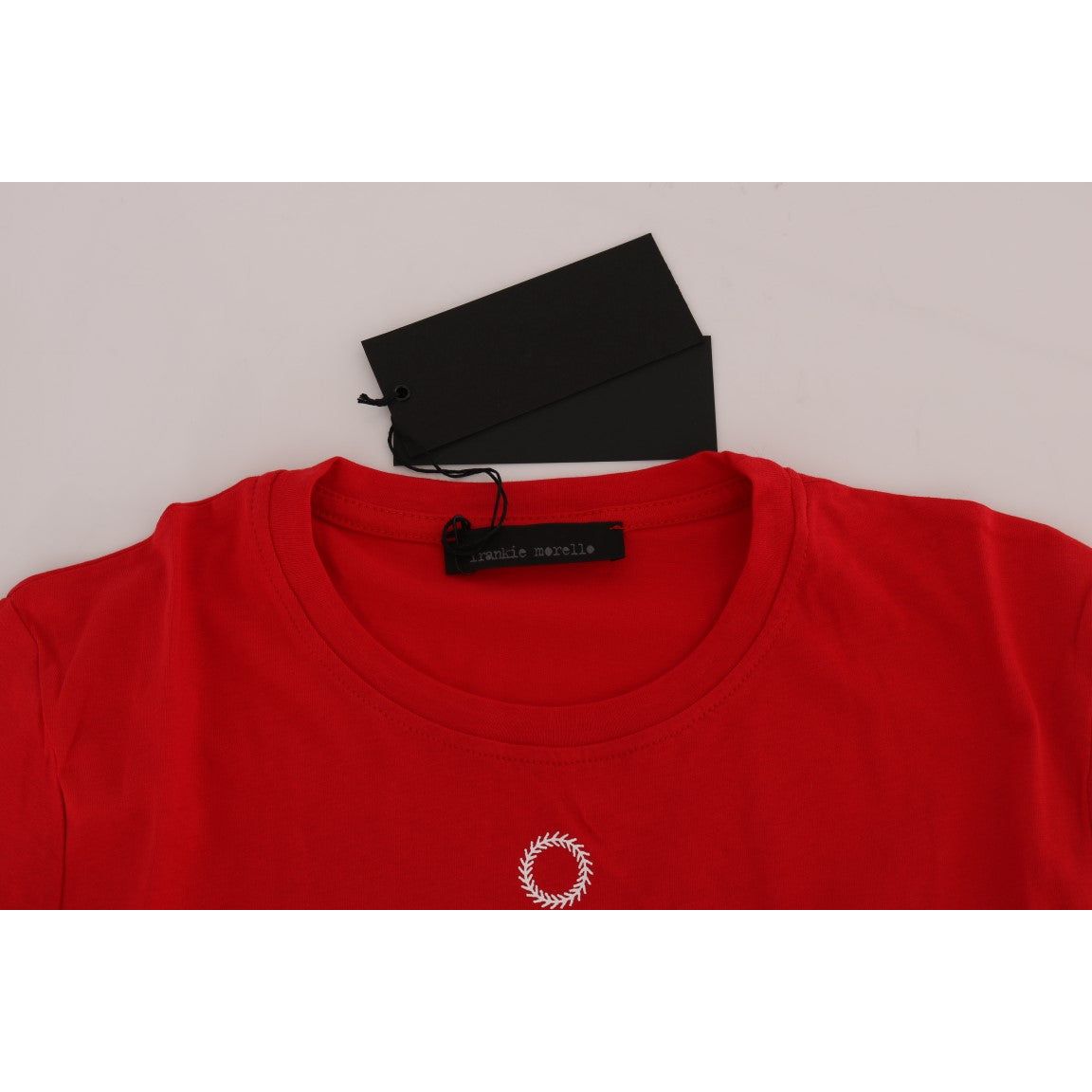 Frankie Morello Chic Red Cotton Crewneck Tee