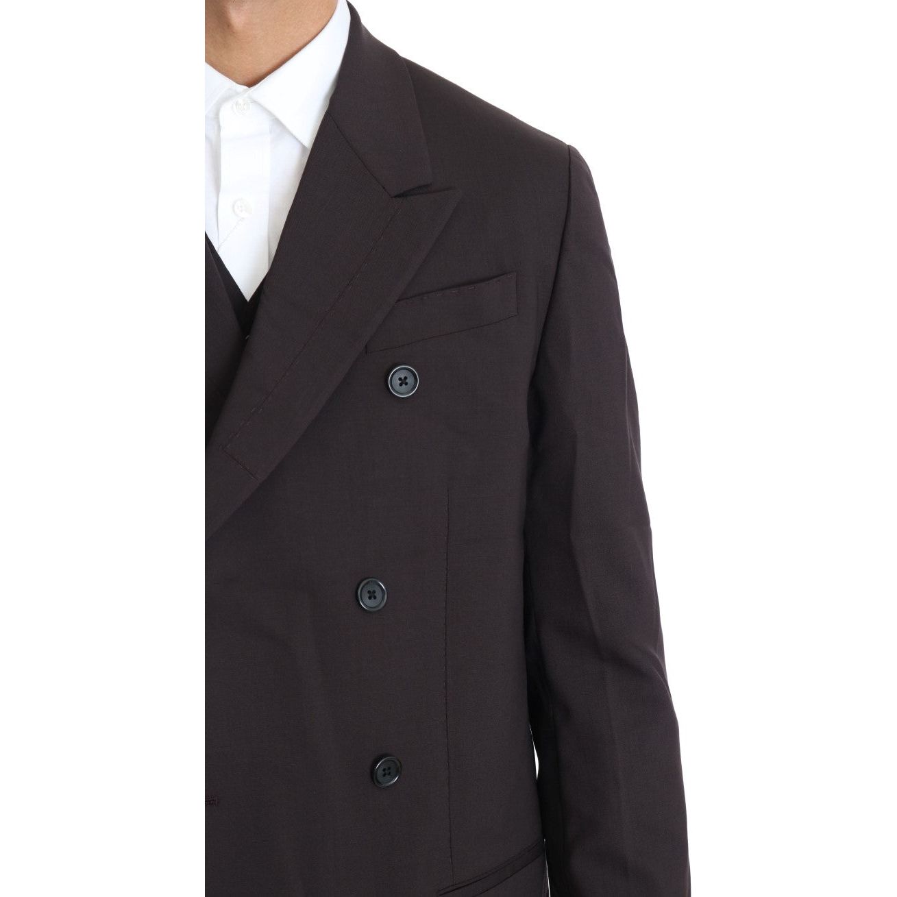 Dolce & Gabbana Bordeaux Wool Double Breasted Suit
