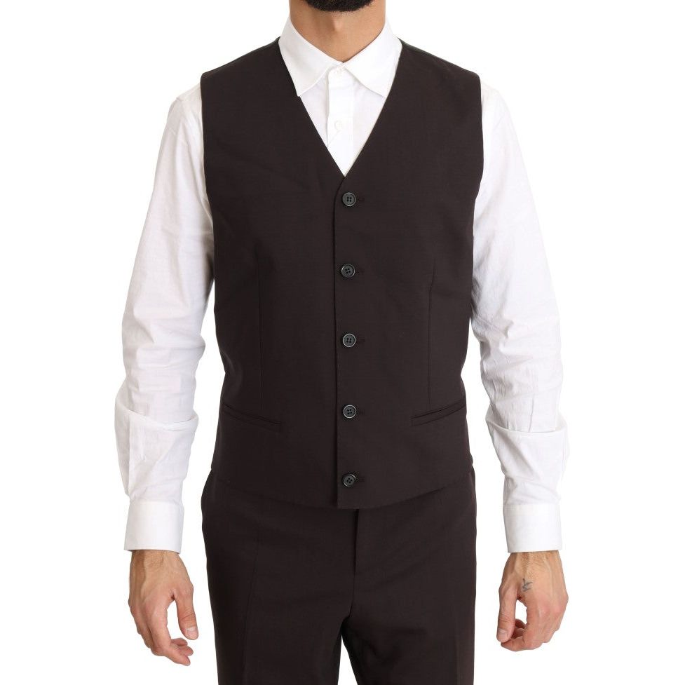 Dolce & Gabbana Bordeaux Wool Double Breasted Suit