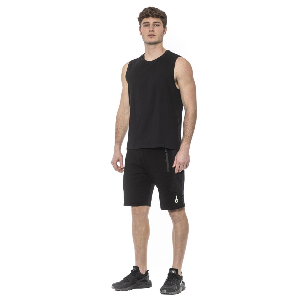 Tond Black Cotton Tank Top for Effortless Elegance