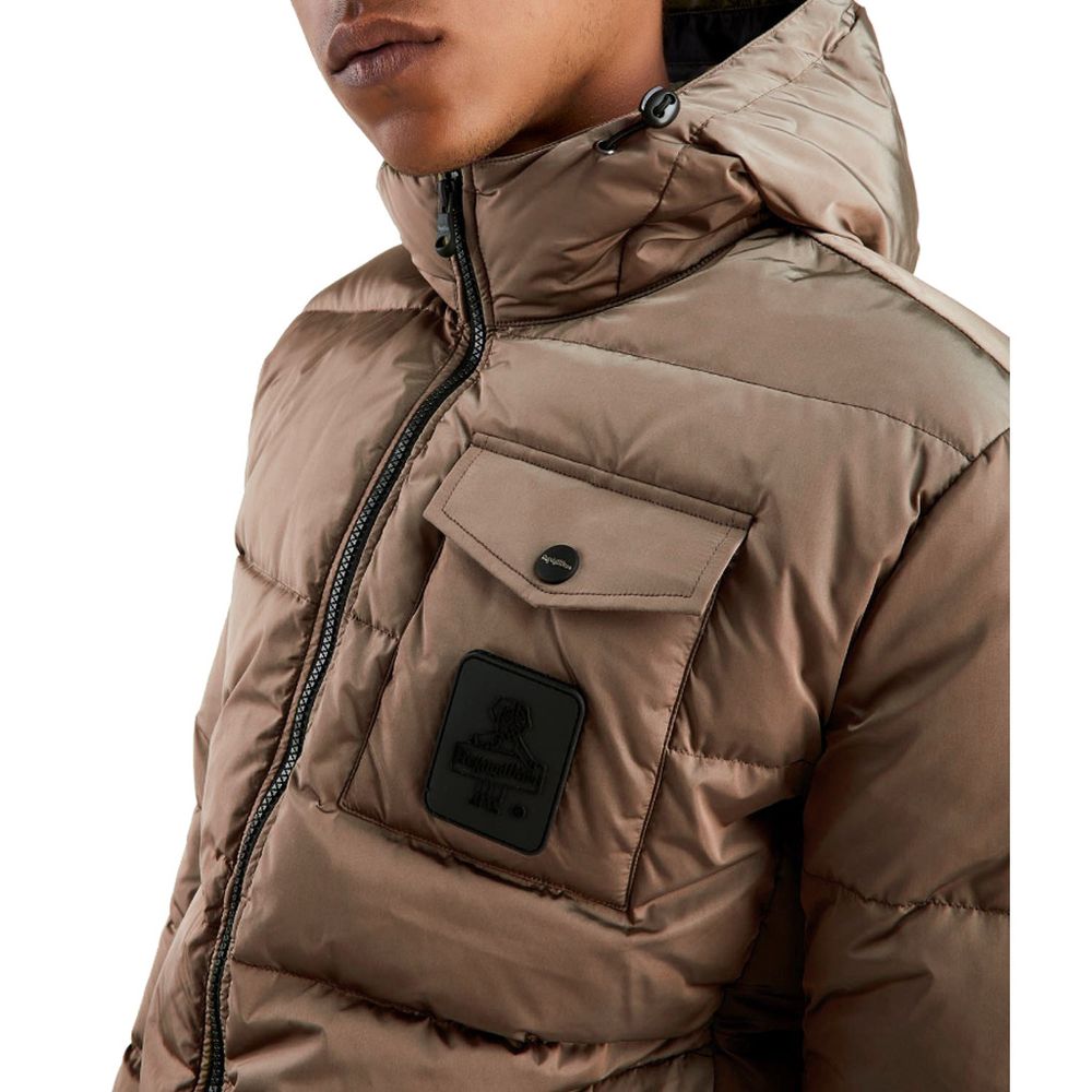 Refrigiwear Brown Nylon Jacket for Elevated Style
