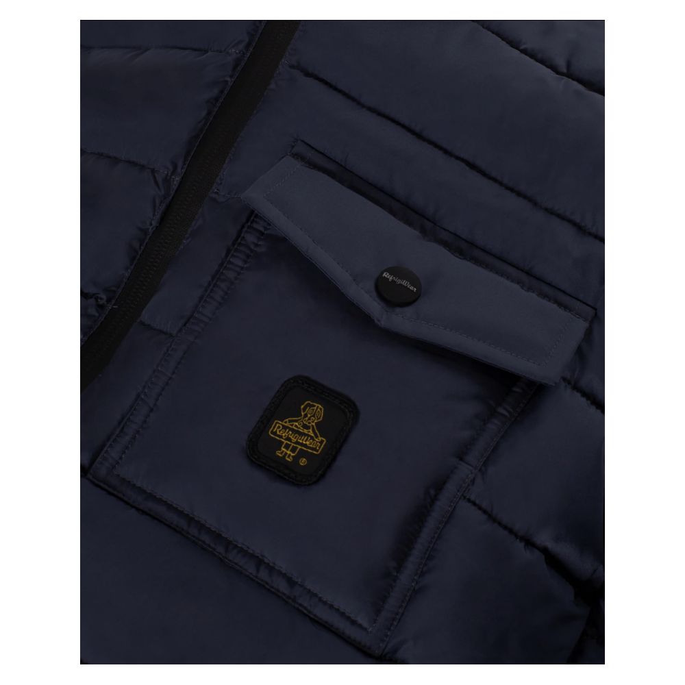 Refrigiwear Blue Nylon Jacket for Elevated Outerwear Style