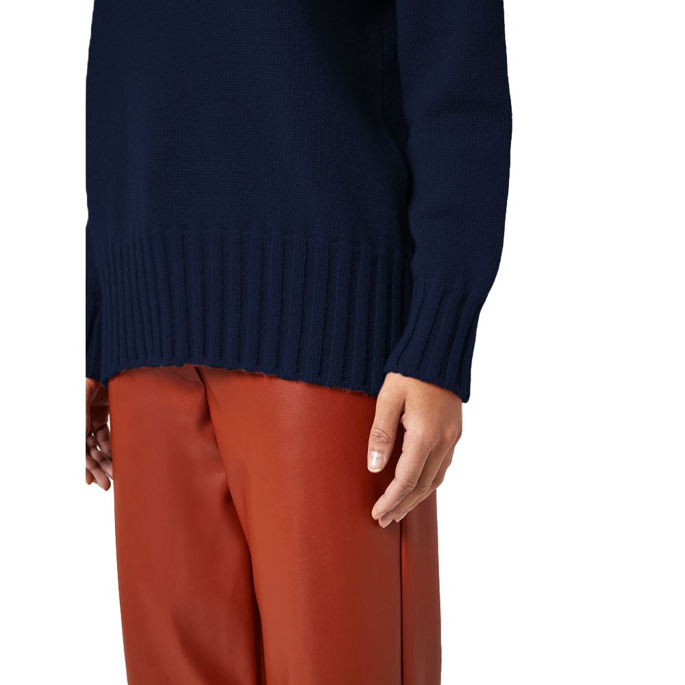Alpha Studio Blue Cashmere Sweater - Timeless Elegance