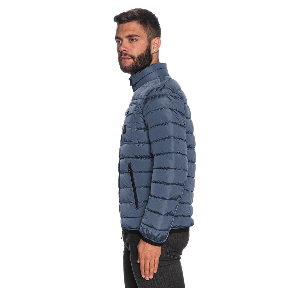 Refrigiwear Light Blue Nylon Jacket for Timeless Elegance