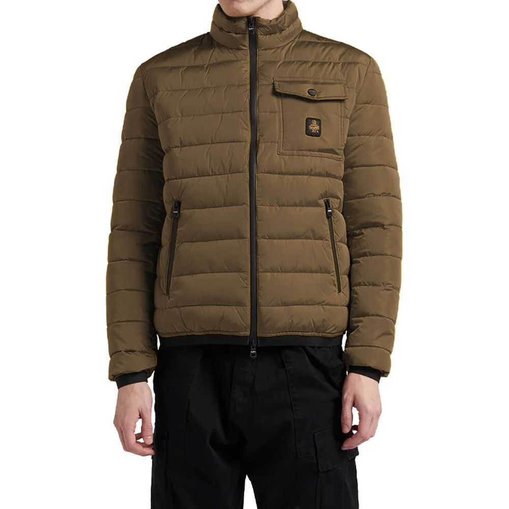 Refrigiwear Brown Nylon Jacket - Elegant Outerwear Essential