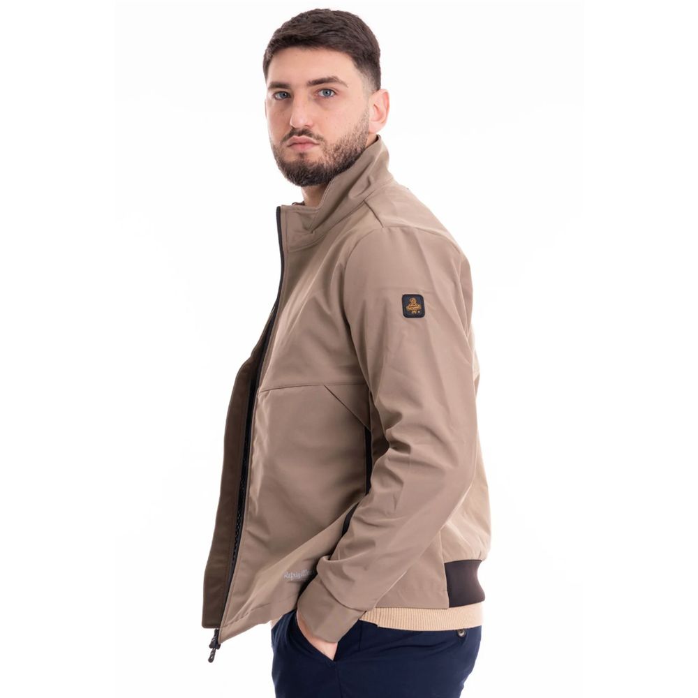 Refrigiwear Beige Nylon Jacket for Elevated Outerwear