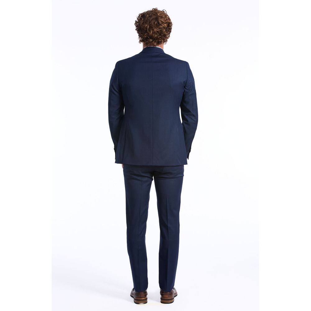 Baldinini Blue Wool Suit for Ultimate Elegance