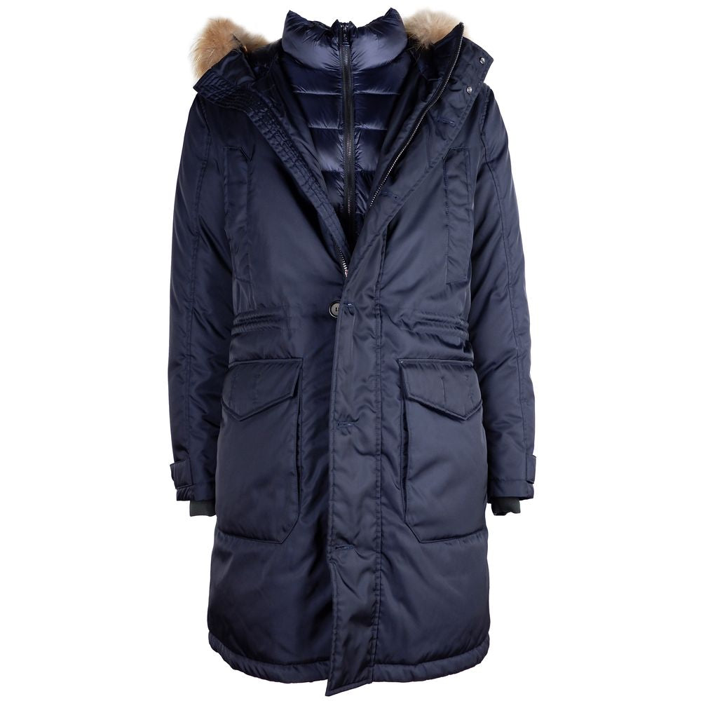 Add Blue Nylon Jacket - Sophisticated Luxury Outerwear