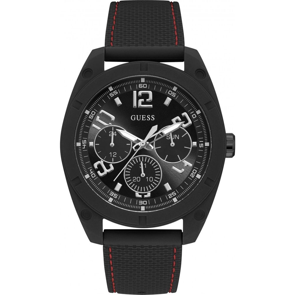 Guess Black Rubber Watch - Timeless Elegance Redefined