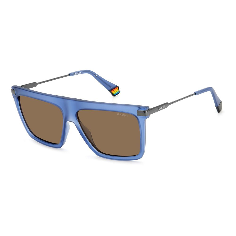 Polaroid Blue Acetate Sunglasses with Timeless Elegance