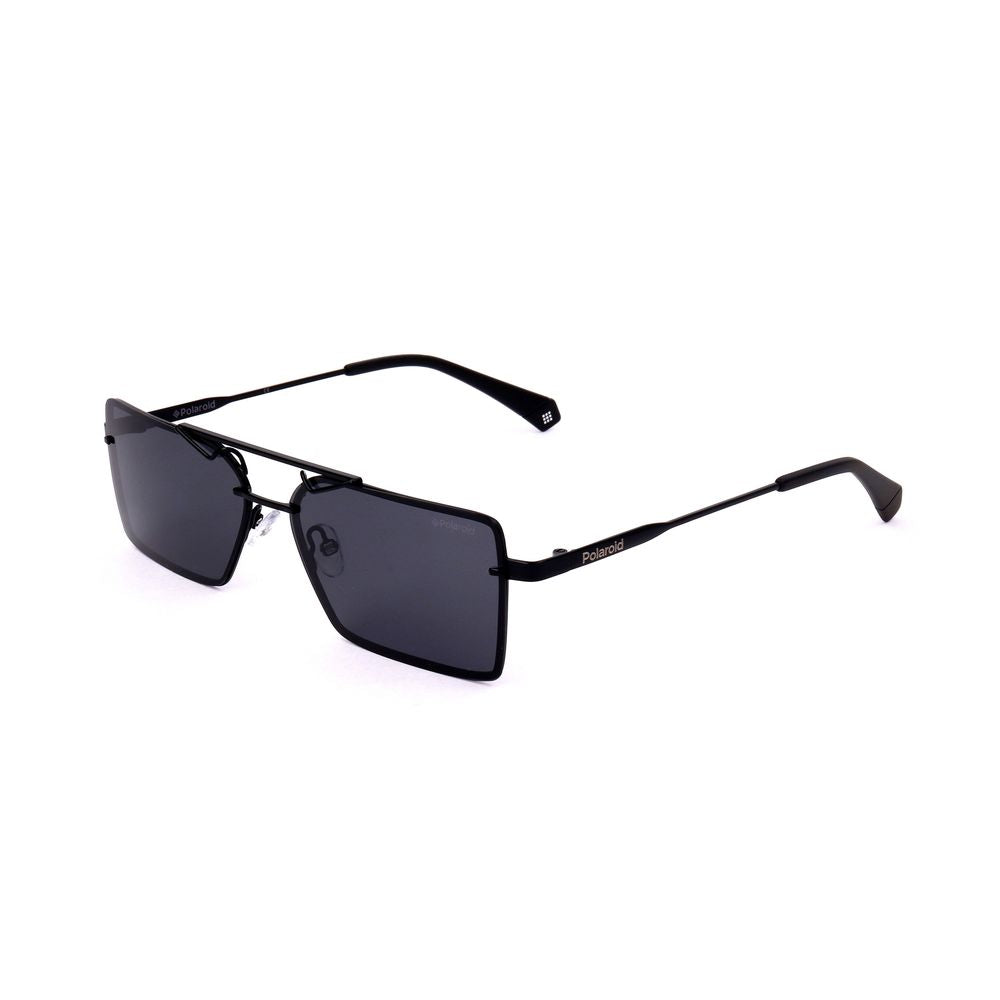 Polaroid Black Metal Sunglasses for Timeless Elegance