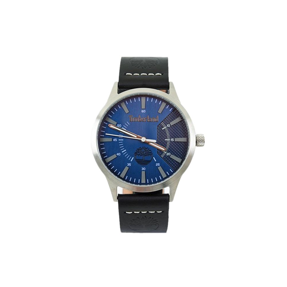 Timberland Black Leather Watch - Sophisticated Elegance
